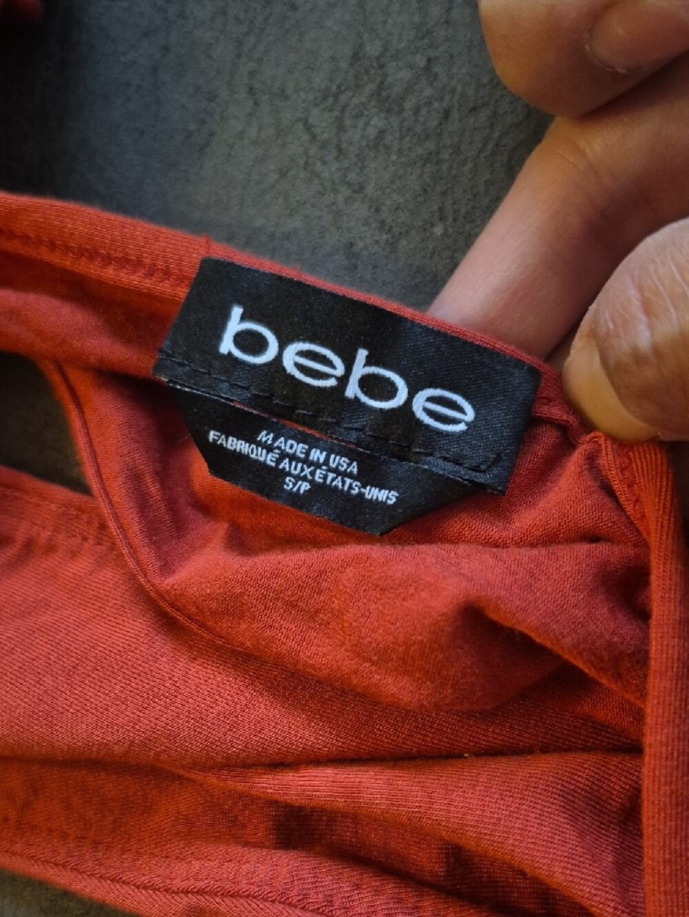 bebe Coral Red V-Back Sleeveless Tank - Picture 2 of 2